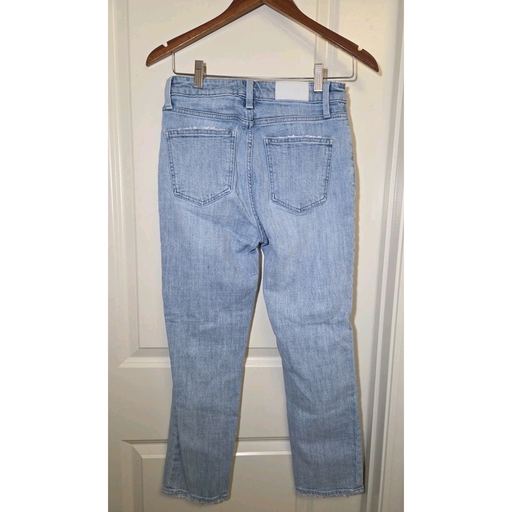 PISTOLA Monroe Crop Womens Jeans DISTRESSED HIGH RISE Light Wash Size 26 - Picture 2 of 10